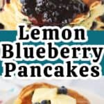 easy blueberry lemon pancakes