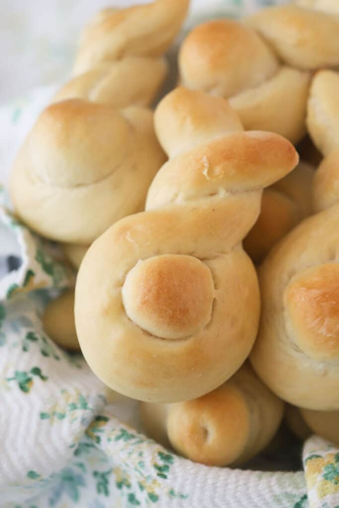 Light and fluffy Easter Bunny Rolls, a simple easter recipe.