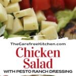 How to make an Easy Grilled Chicken Breast Salad With Pesto Ranch Dressing for a lunch or dinner recipe