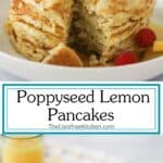 recipe for lemon poppy seed pancakes. breakfast recipe