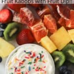 Rainbow Fruit Kabobs with cream cheese dip recipe
