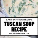 How to make an easy Tuscan Soup with sausage -- Olive Garden Zuppa Toscana copycat recipe