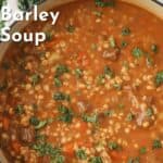 homemade beef, vegteable and barley soup recipe