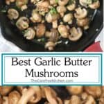 how to sautee mushrooms in a skillet.