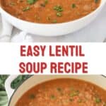 how to make healthy lentil soup recipe