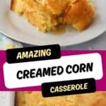 easy side dish, recipe for creamed corn casserole.