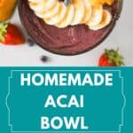 recipe for acai bowl, frozen healthy breakfast