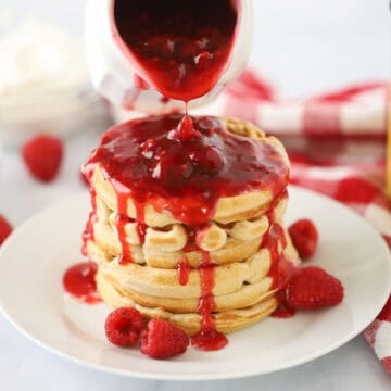 how to make fruity breakfast syrup, raspberry syrup recipe