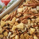 classic chex mix recipe with chex cereal.