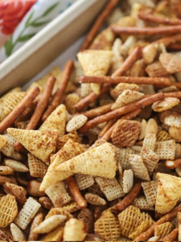 classic chex mix recipe with chex cereal.