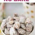 easy nutella muddy buddies treat. best no bake muddy buddy snacks