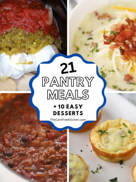 pantry Dinner Ideas, easy meals to make from your pantry.