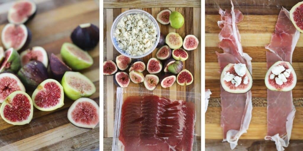 How to make figs wrapped in prosciutto for an easy appetizer.