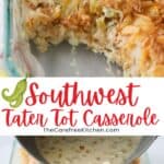 copycat truth bbq tater tot casserole, spicy and cheesy tater tot casserole