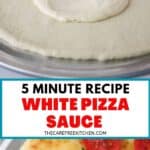 how to make white sauce for pizza