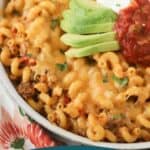 how to make Beef Taco Pasta Bake recipe. Easy ground beef dinner recipe.