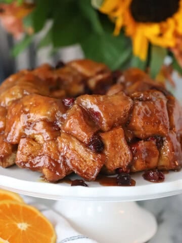 how to make homemade Cranberry Orange Monkey Bread recipe