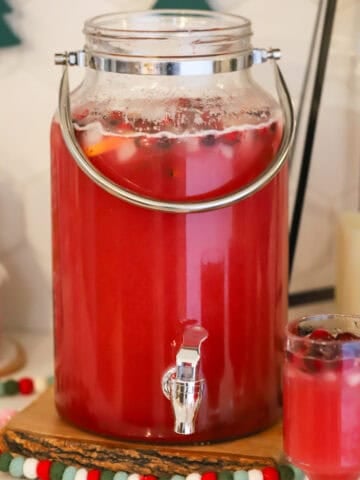 how to make cranberry orange punch recipe, easy christmas punch.