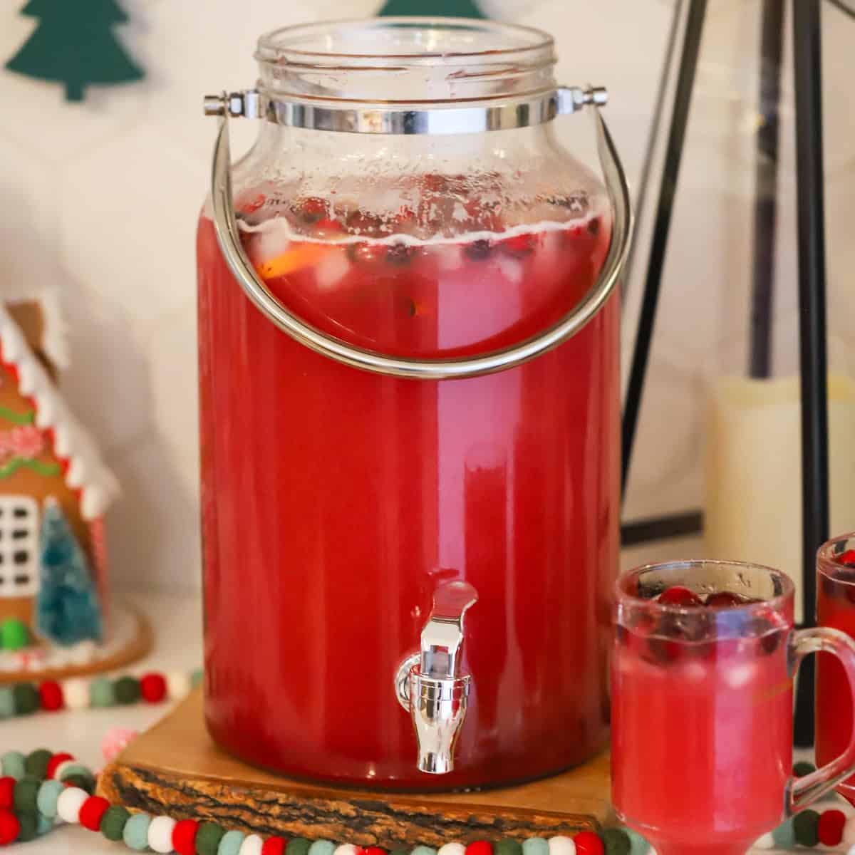 how to make cranberry orange punch recipe, easy christmas punch.