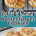 easy to make butterfinger candy cookies