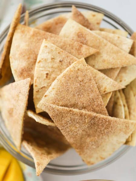 how to make homemade cinnamon sugar tortilla chips