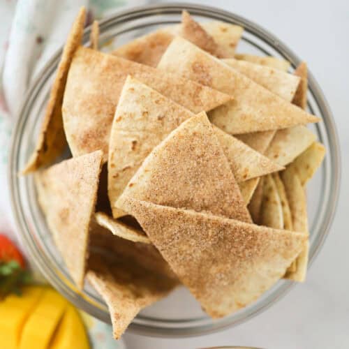 how to make homemade cinnamon sugar tortilla chips