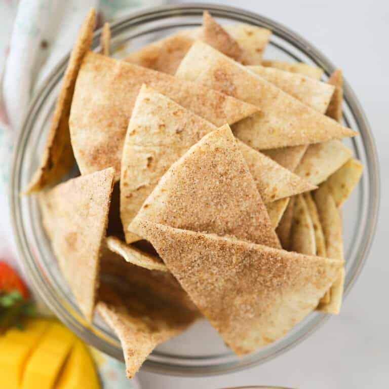 how to make homemade cinnamon sugar tortilla chips