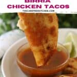 how to make slow cooker birria Chicken tacos recipe