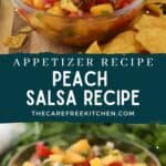 easy salsa with peaches for fish or tacos.
