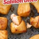 air fryer salmon bites made in the air fryer, tender and juicy air fryer.