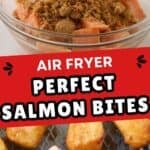 how to make air fryer salmon bites recipe, salmon rub in a bowl.