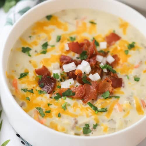 how to make cheeseburger soup recipe