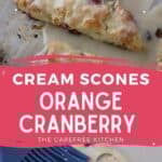 how to make cranberry orange cream scone recipe