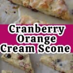 how to make cranberry orange cream scone recipe