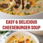 easy to make cheeseburger soup recipe