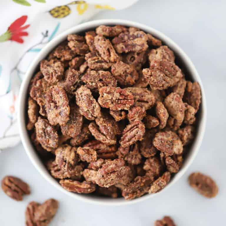 how to make Cinnamon Sugar Pecans recipe, homemade sugared nuts