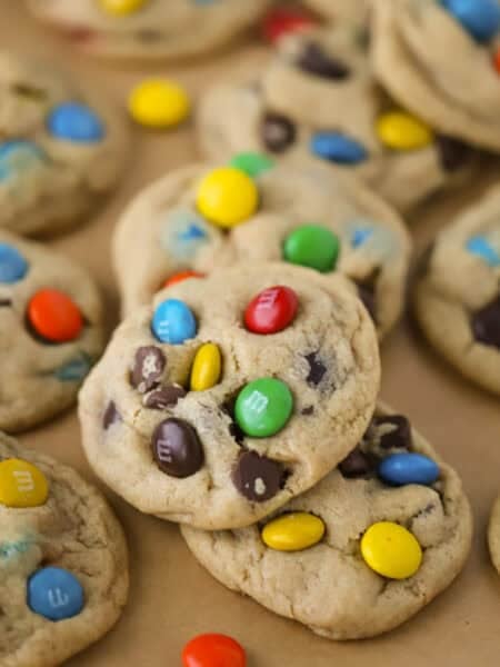 soft and chewy Peanut Butter M&M cookies