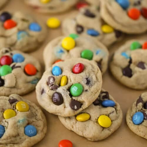 soft and chewy Peanut Butter M&M cookies