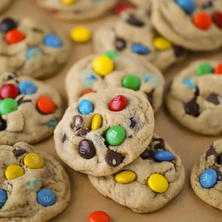 soft and chewy Peanut Butter M&M cookies