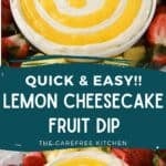 How to make Lemon Cheesecake Fruit Dip recipe