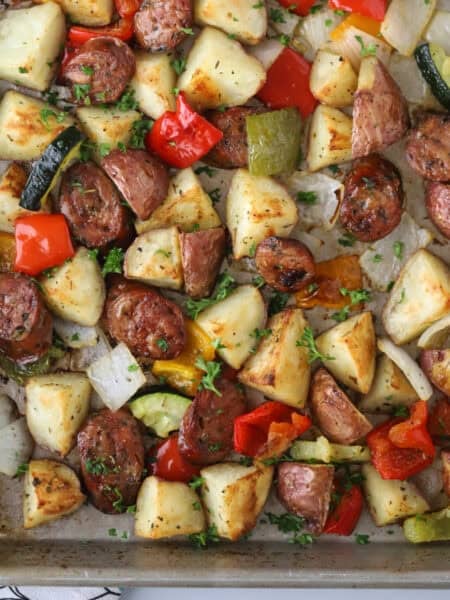 sausage and potato sheet pan dinner