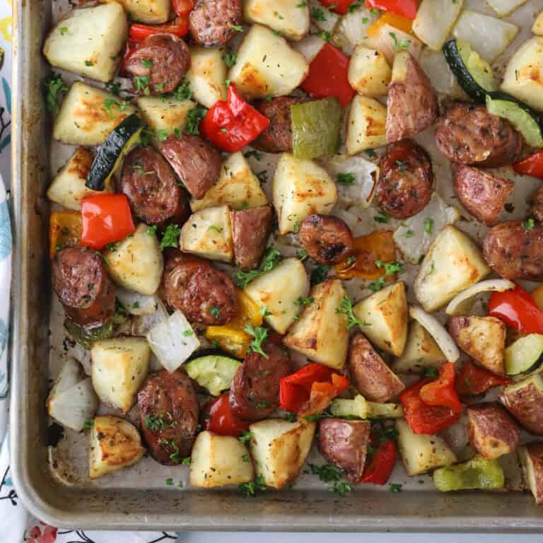 sausage and potato sheet pan dinner