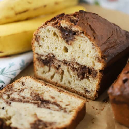 how to make nutella swirl banana bread recipe