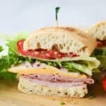 how to make the best italian sandwich with deli cold cut meats. Homemade italian sandwich.