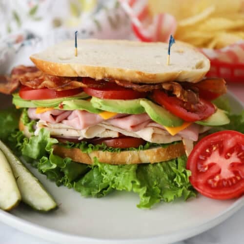 how to make a Turkey Club Sandwich at home with deli cuts of meat.